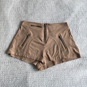High Waisted Faux Suede Shorts